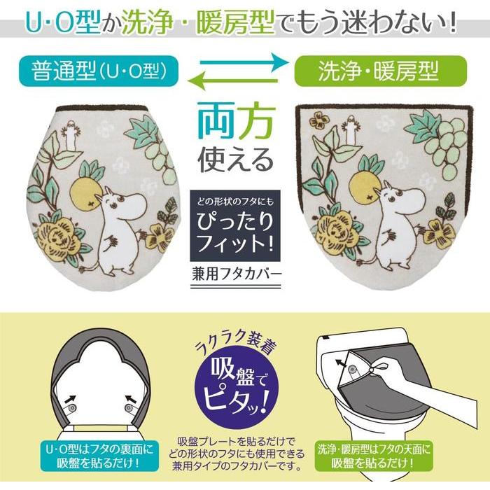 Yokozuna Creation Toilet Accessories Set – 3-Piece Bathroom Set Moomin Grey