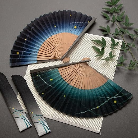 Osaka Choseido Fan Set – Elegant Fan with Case and Handkerchief