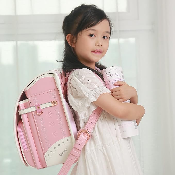 Coulomb Unicorn Japanischer Randoseru Schulrucksack für Mädchen – Perlenfinish, A4-kompatibel