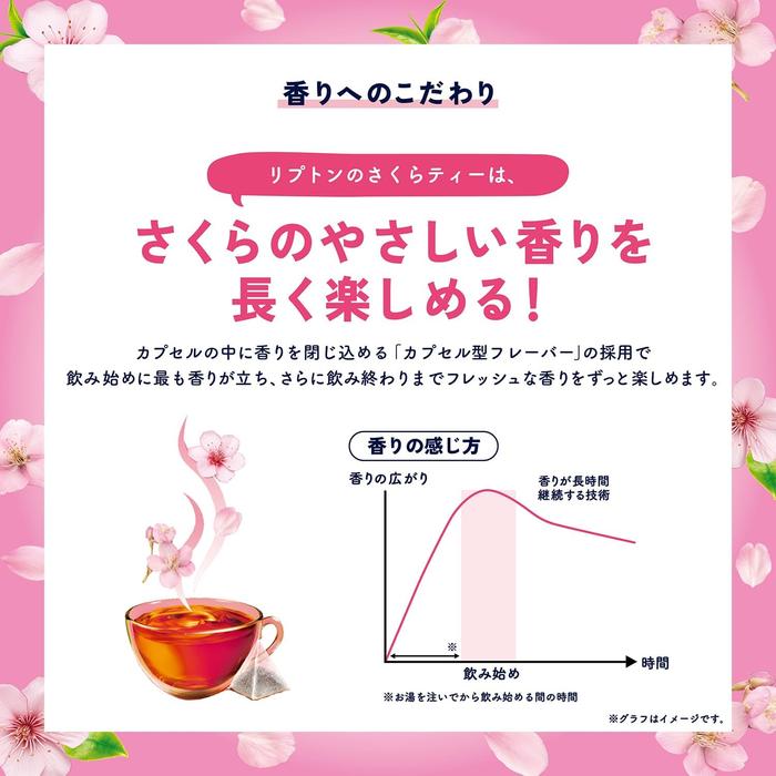 Japan exclusive! Lipton Sakura Tea Bags - 15 bags