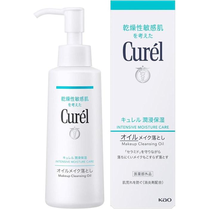 Curel Oil Makeup Remover – Sensitive Skin, Low-Irritation Cleansing Oil, 150ml (No Alcohol)