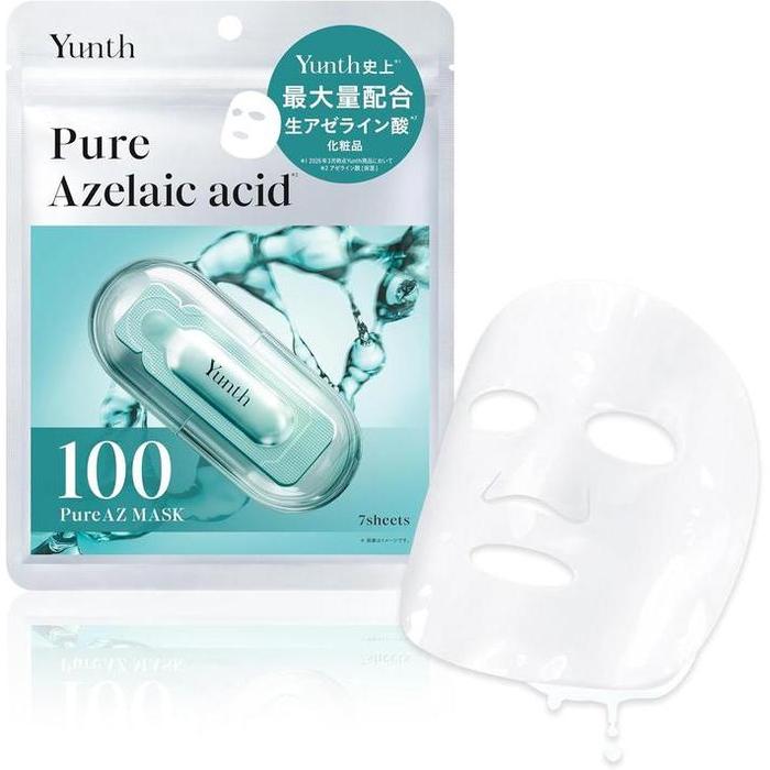 Yunth Pure AZ Sheet Mask 7 Sheets 132mL – Azelaic Acid, 5 Ceramides, CICA & Tea Tree [Alcohol-Free]