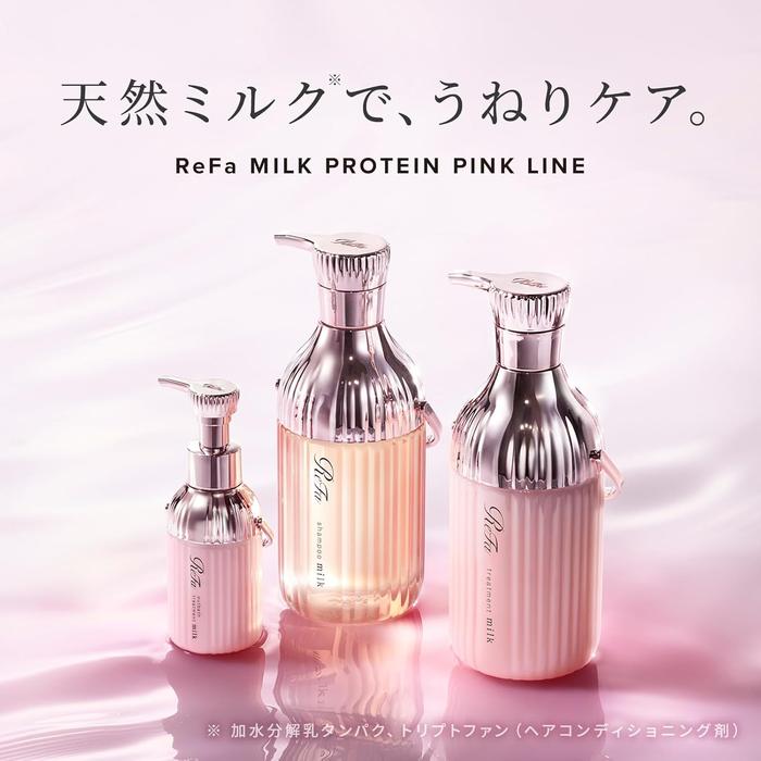 ReFa MILK PROTEIN SHAMPOO – For Wavy/Frizzy Hair (Pink) 500 mL [With alcohol]
