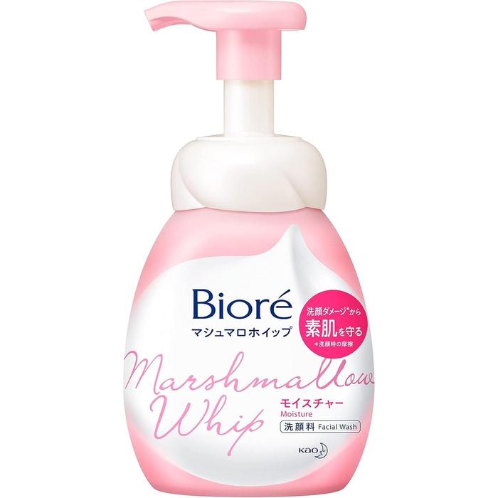 Biore Marshmallow Whip Moisture Foam Face Wash – Gentle Hydration for Dry Skin, 150ml [With Alcohol]
