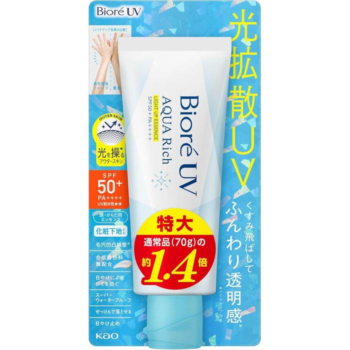 Biore UV Aqua RichLight Up Essence - UV brightening essence 100g [With alcohol]