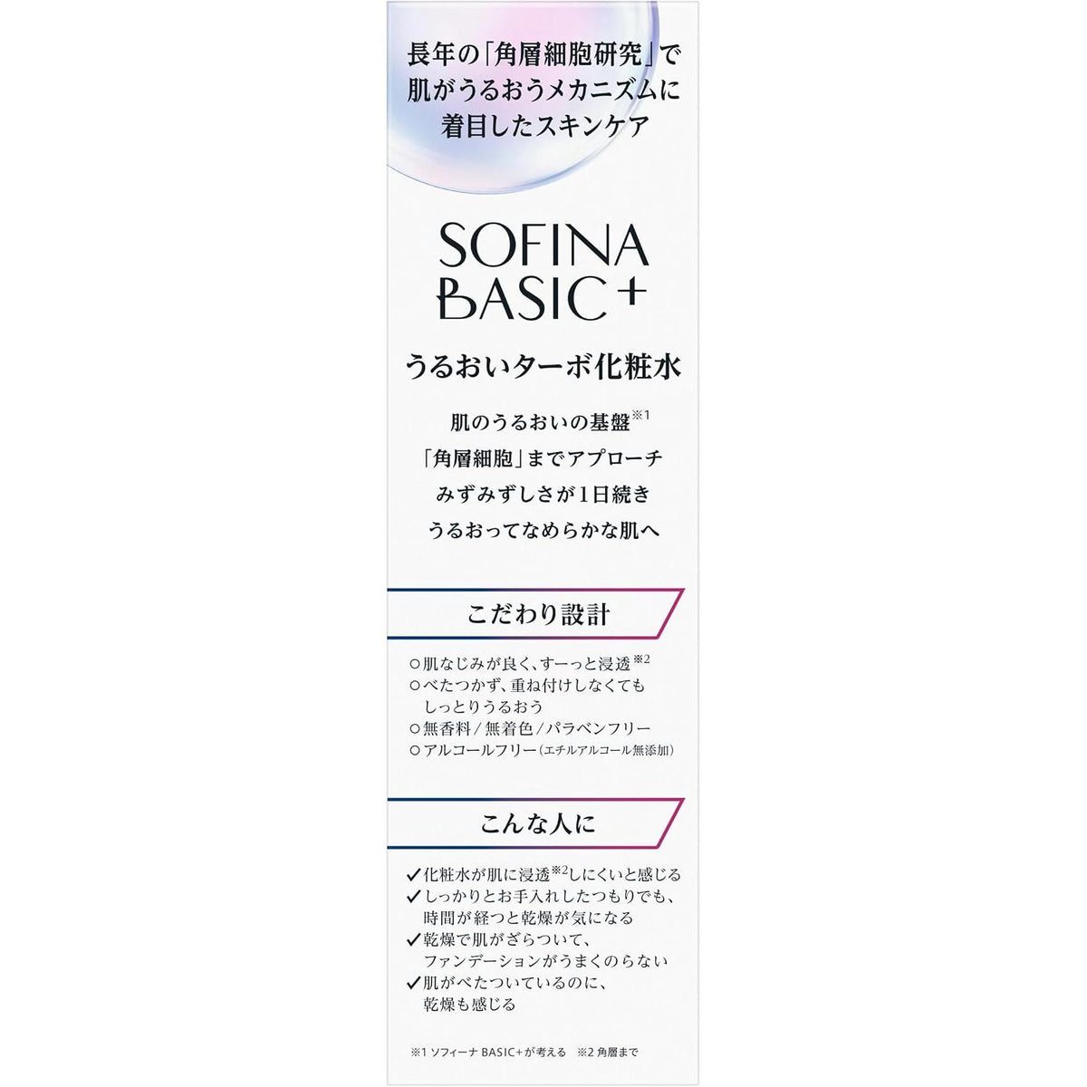 SOFINA BASIC+ Moisture Turbo Hydrating Toner 160mL – Ceramide Care [Alcohol-free]