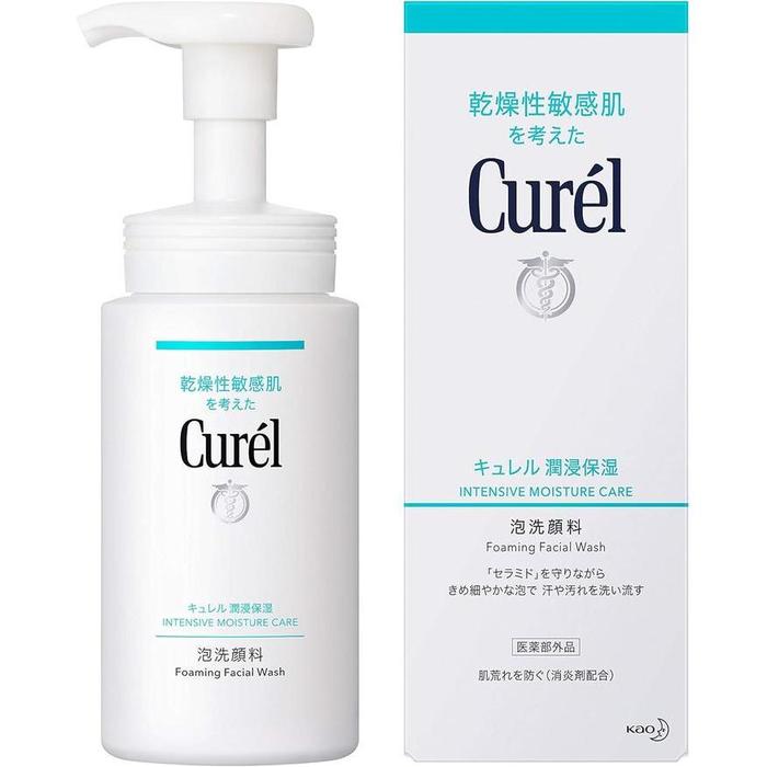 Curél Foaming Facial Wash – Sensitive Skin, Ceramide Care Cleanser, 150ml (No Alcohol)