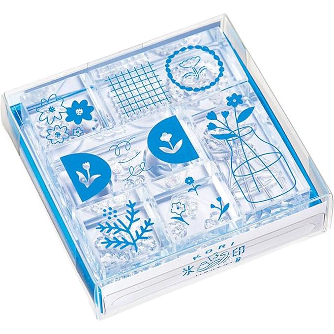 King Jim CLSS “Ice Mark” Transparent Stamp Set (6 Pieces)