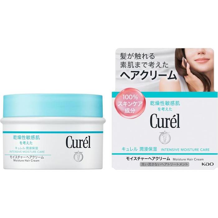 Curél Moisture Hair Cream 70g – Leave-In Hair Cream for Dry Hair and Sensitive Skin [Alcohol-free]