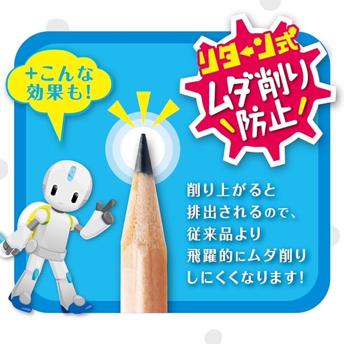 Sonic Togar-Return Manual Pencil Sharpener | Transparent, Safe, Multi-Shape Compatible