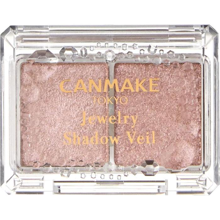 Canmake Jewelry Shadow Veil 2.4g – Dual Glitter Eyeshadow Palette [Alcohol-free]