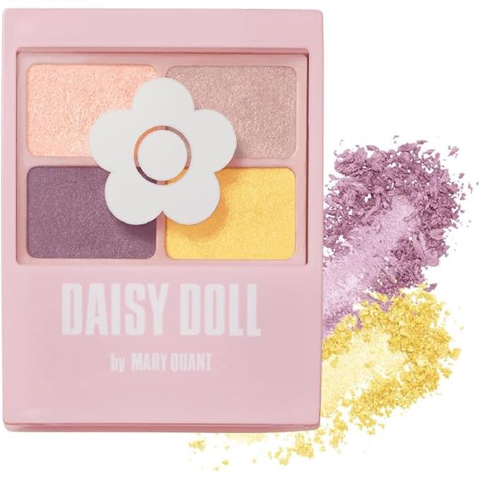 DAISY DOLL by MARY QUANT Eye Color Palette – Sheer Color & High-Brightness Glitter (4 Shades) [Alcohol-free]