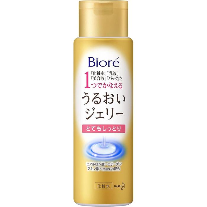 Bioré Moisturizing Jelly Very Rich – All-in-One Hydrating Gel for Dry Skin, Hyaluronic Acid & Collagen, 180ml [With Alcohol]