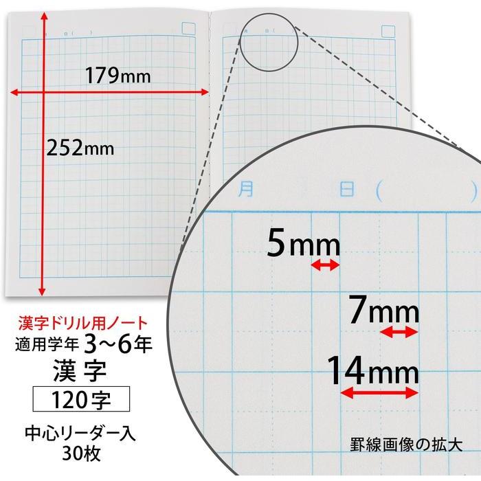 Kyokuto College Dieren Kanji Oefenschrift – B5, 120 Tekens, 5-Pack