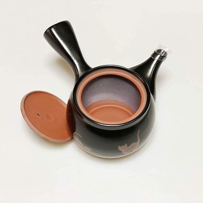 Kyusu Tokoname-yaki Teapot with Cat Design 260 ml