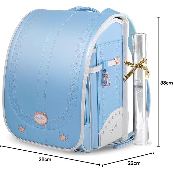 Coulomb Unicorn Japanischer Randoseru Schulrucksack für Mädchen – Perlenfinish, A4-kompatibel