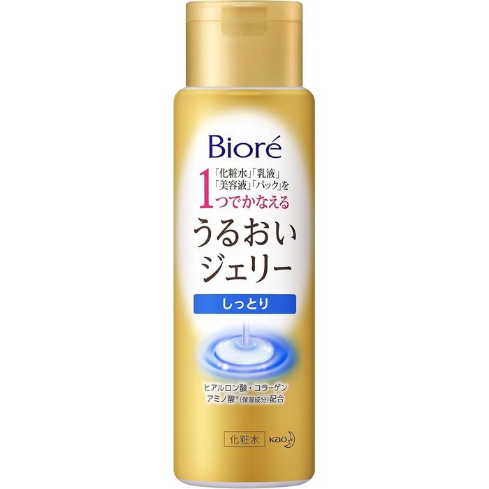 Bioré Moisturizing Jelly Rich – All-in-One Hydrating Gel, Collagen & Hyaluronic Acid, 180ml (With Alcohol)