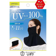 Glamorous Spats U-Pocket UV Face Cover – 100% UV Protection Cooling Face, Neck & Shoulder Cover (Black)