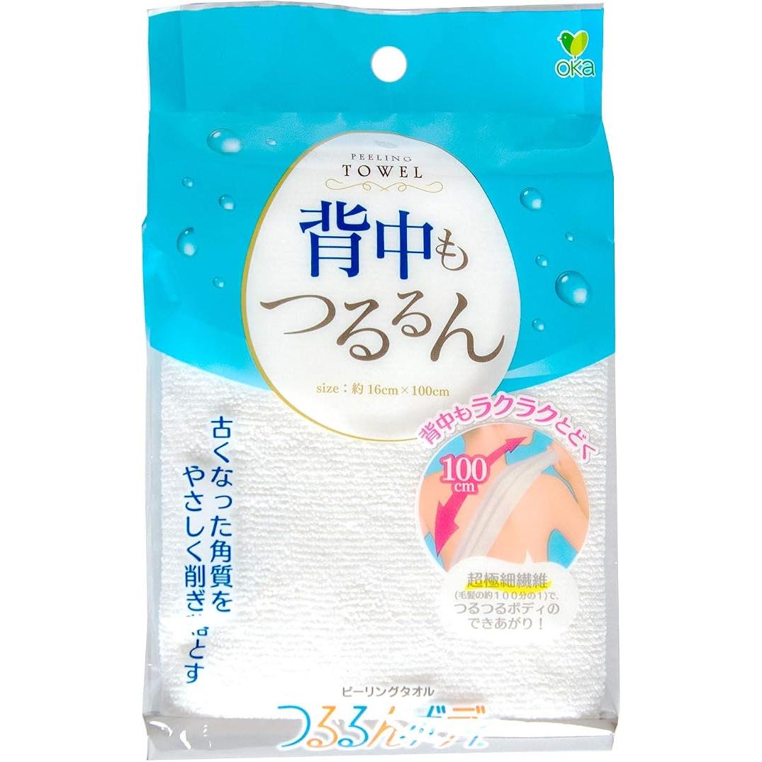 [Soft] OKA Smooth Body Lisse Peeling Towel – Microfiber Exfoliating Body Towel