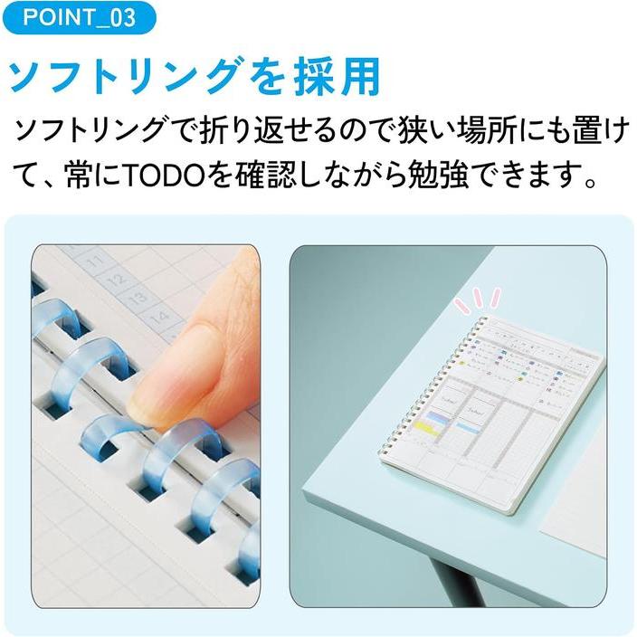 Kokuyo Campus Time Log Studieplanner – A5 / B5 Zachte Ring Studie Notitieboek
