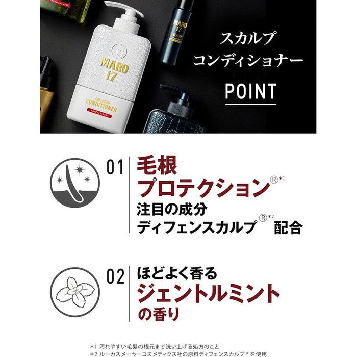 MARO 17 - Hair conditioner with collagen for men stimulating hair growth 350ml [With alcohol]