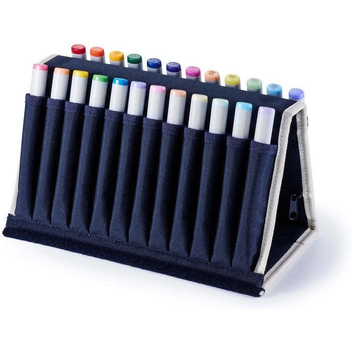 Copic Marker Wallet Case – 24 Marker Storage Holder (Navy Blue)