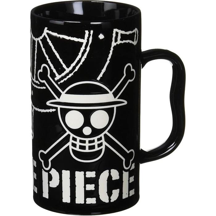One Piece Pirate Flag Water-Repellent Jug Mug 600 ml – Large Ceramic Mug, Made in Japan