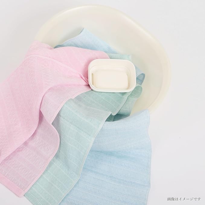 Imabari Body Wash Towel – 100% Cotton Gauze, Blue