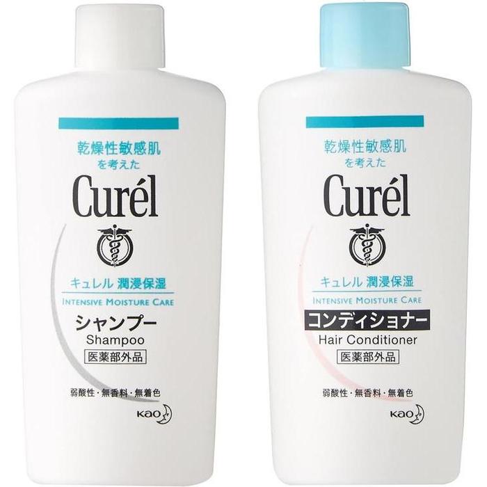 Curél Shampoo & Conditioner Trial Set – 45ml + 45ml, Travel Mini Set (With Alcohol)