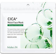 Make.iN Moisturizing and soothing masks with CICA for acne, sensitive and erythema skin (CICA MOIST FACE MASK) 30 pieces (Alcohol-free)