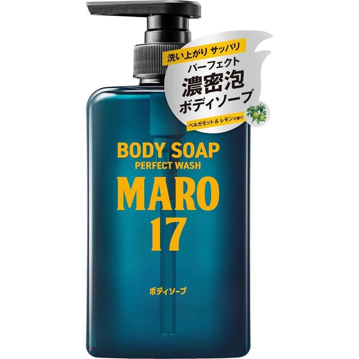 MARO17 Perfect Body Soap for Men – Bergamot & Lemon Thick Foam Body Wash 450ml [Alcohol-free]