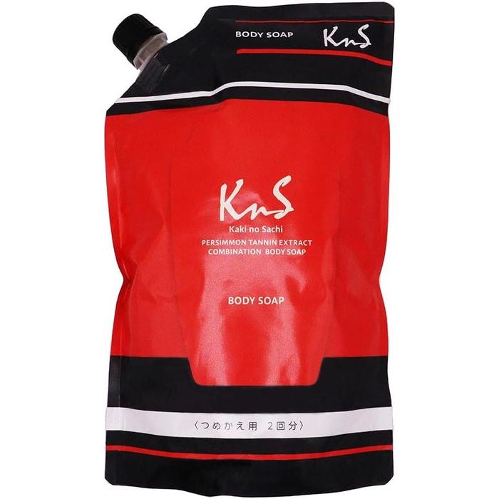KnS Kakinosachi Medicated Persimmon Tannin Deodorant Body Soap Refill 800mL (Approx. 2 Refills) [With Alcohol]