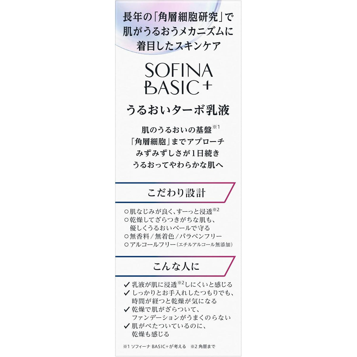 SOFINA BASIC+ Moisture Turbo Emulsion 120mL – Ceramide Care [Alcohol-free]