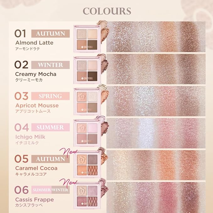 DAISY DOLL by MARY QUANT Eye Shadow – Moist, High-Brightness Gradient Palette [Alcohol-free]