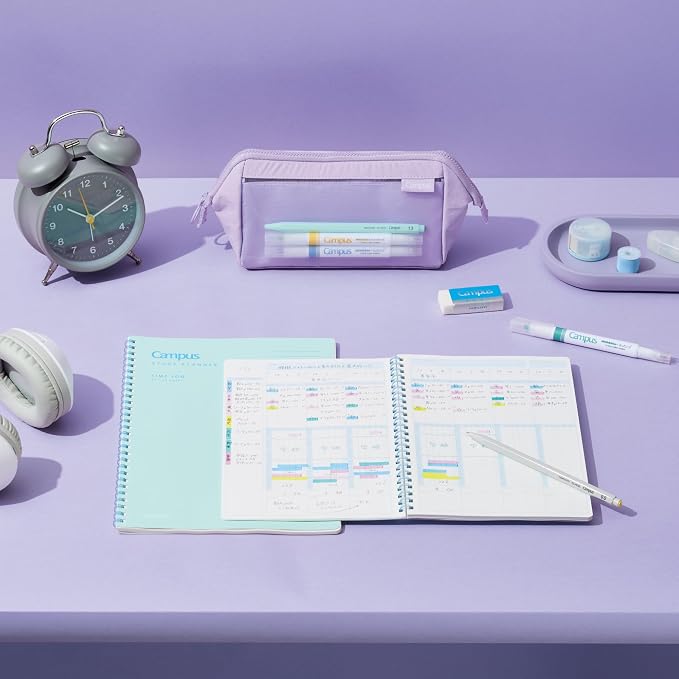 Kokuyo Campus Time Log Studieplanner – A5 / B5 Zachte Ring Studie Notitieboek