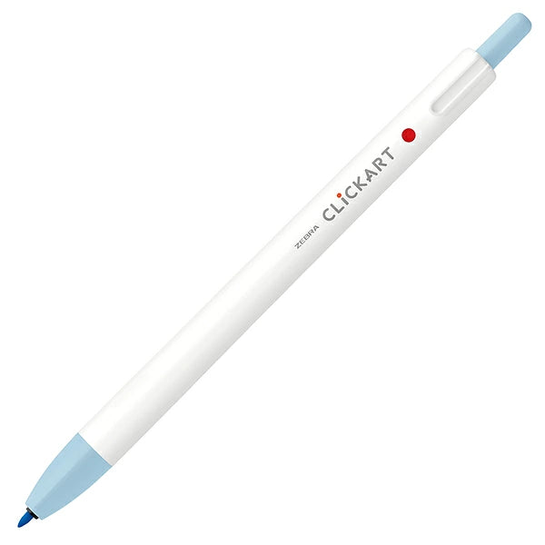ZEBRA Clickart Retractable Water-Based Color Pen – Pale Colors, 0.6 mm