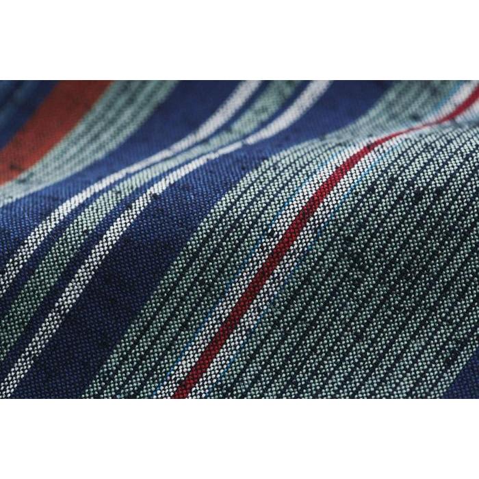 Cogit Japanese Kurume Woven Pouch – Navy Vertical Stripes (16×24cm)