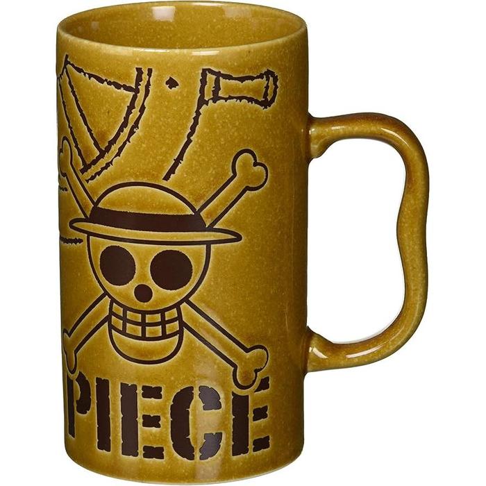 One Piece Pirate Flag Water-Repellent Jug Mug 600 ml – Large Ceramic Mug, Made in Japan