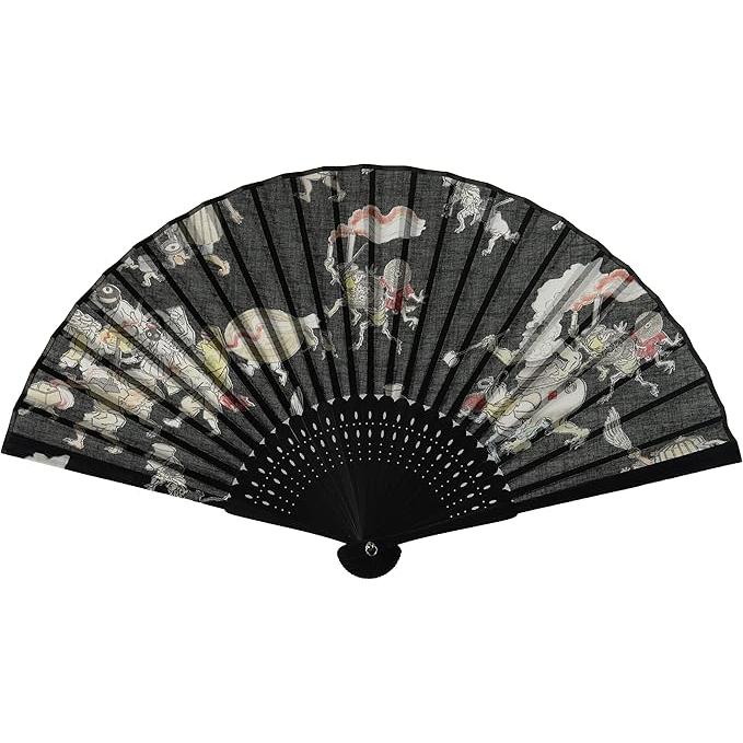 Yokai-themed Folding Fan-Hyakki Yagyo (Night Parade of One Hundred Demons)