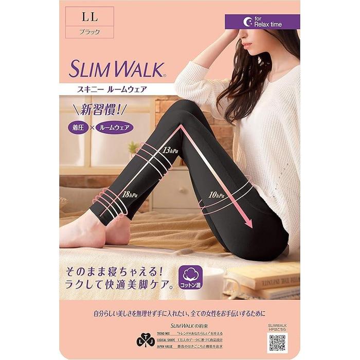 Slim Walk Skinny Room Wear Compression Leggings – Black (M / XL)
