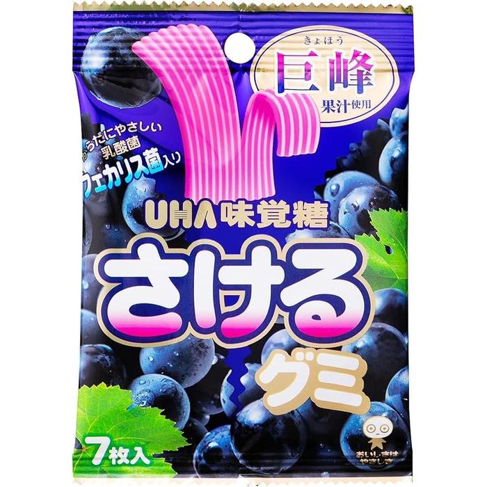 UHA Mikakuto Sakeru Gummy – Kyoho Grape Flavor (7 Strips)