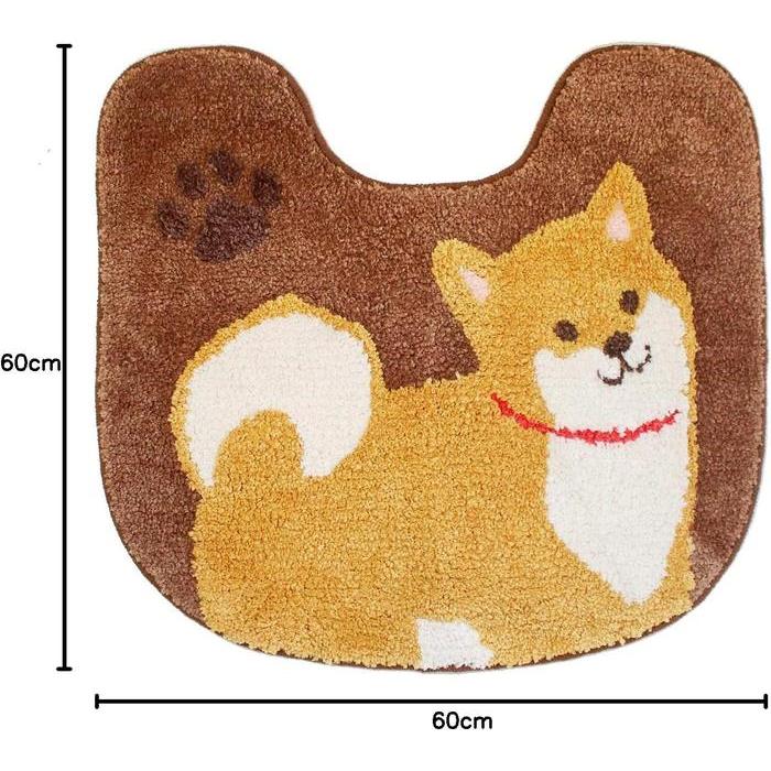 OKA Fandit Animal Toilet Mat – Mameshiba (Brown)