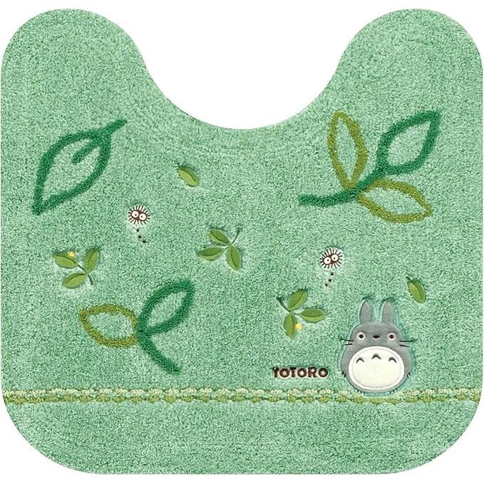 My Neighbor Totoro Toilet Mat – Antibacterial Acrylic, Non-Slip, Ghibli Bathroom Collection (Forest Green, 58 × 60 cm)