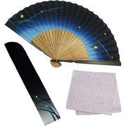 Osaka Choseido Fan Set – Elegant Fan with Case and Handkerchief