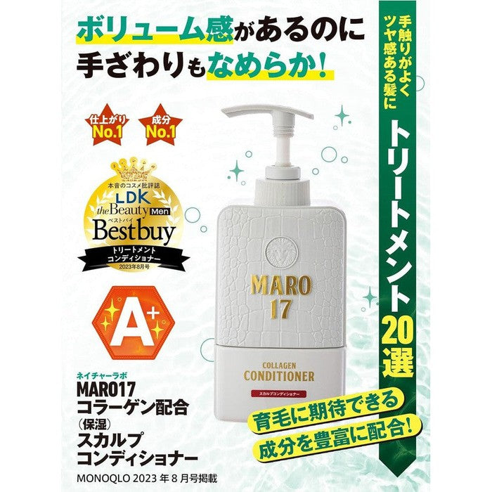 MARO 17 - Hair conditioner with collagen for men stimulating hair growth 350ml [With alcohol]