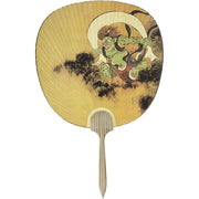 Japanese Art Uchiwa Fan – Fujin & Raijin / Chōjū-giga Traditional Fan