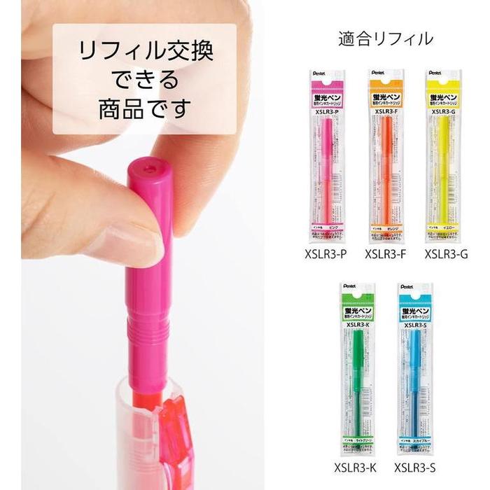 Pentel Handy-line S Retractable Highlighter – 5-Color Set