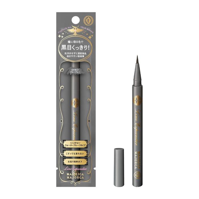 MAJOLICA MAJORCA Line Expander Liquid Eyeliner 0.5mL – Ultra-Fine Tip, Dense Color, 12-Hour Wear, Waterproof & Warm-Water Removable［Alcohol-free]