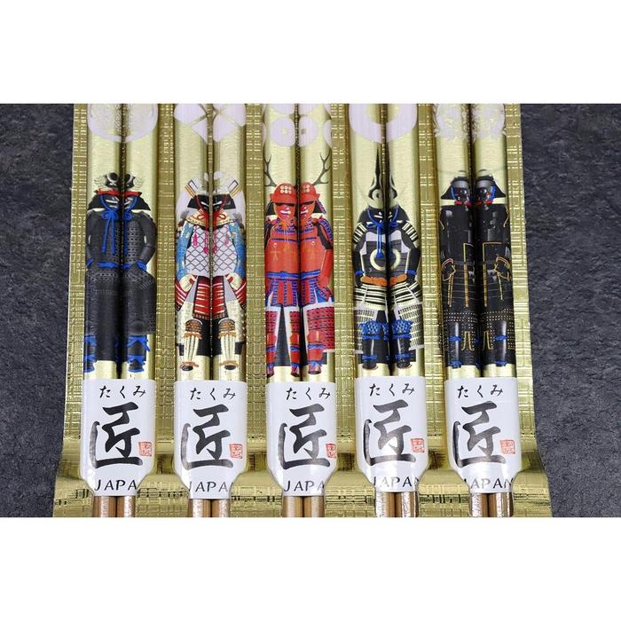 Castle Enterprise Handmade Japanese Sengoku Warlord Bamboo Chopsticks – Set of 5