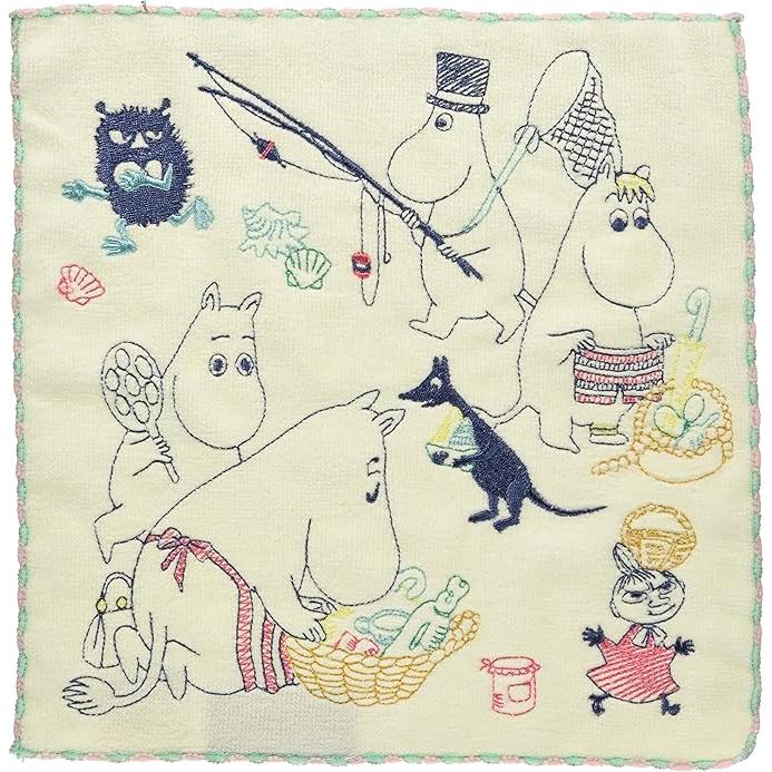 Marushin MOOMIN Mini Hand Towel Cotton 100% 25×25cm – Pocket Size (Part 3)